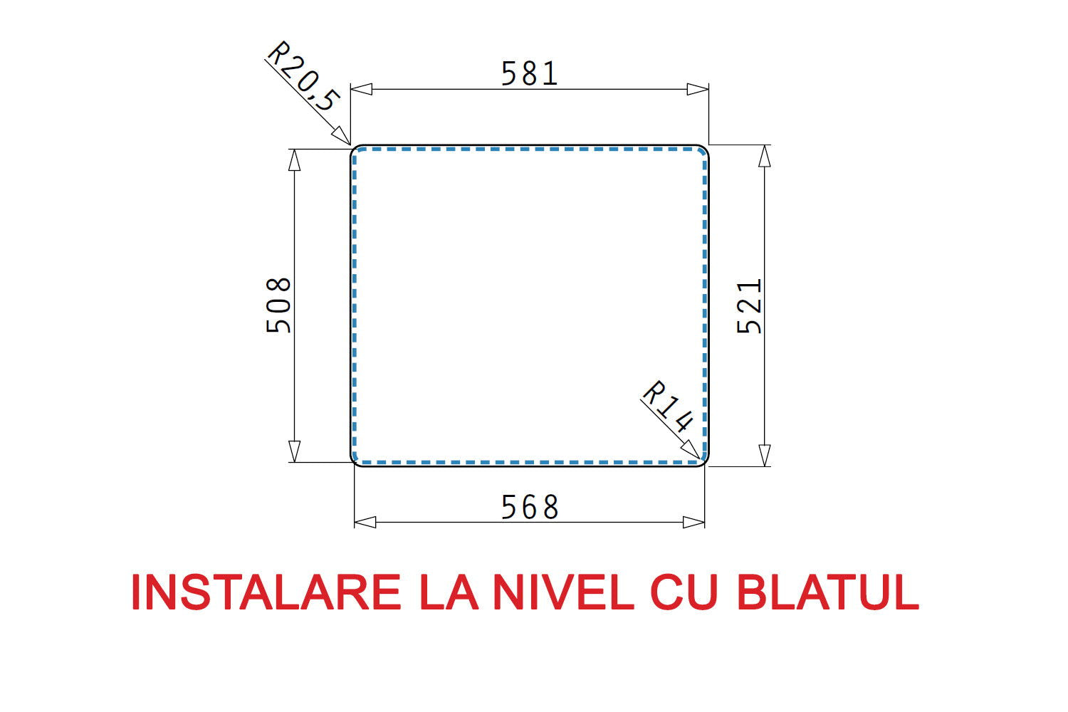 Chiuveta inox Pyramis ZERIA 58x52 1 1/2B - EpicHome.ro