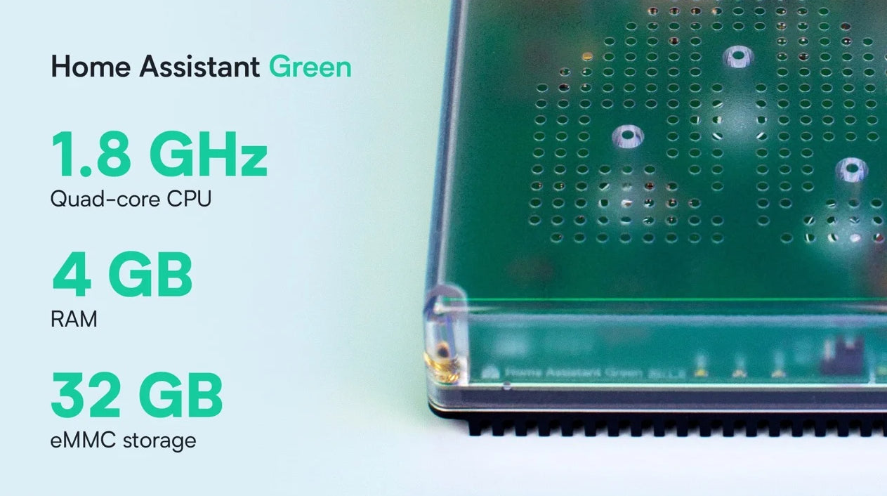 Hub Home Assistant Green, suport Zigbee, Matter, Z-Wave, Wireless