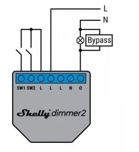 Shelly Bypass R2 (accesoriu pentru Shelly 1L si Shelly Dimmer 2)